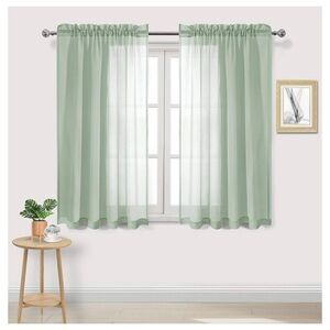 Elegant Green Sheer Curtains